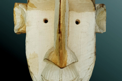 Bamana-Maske-Kastanie-blaugrau